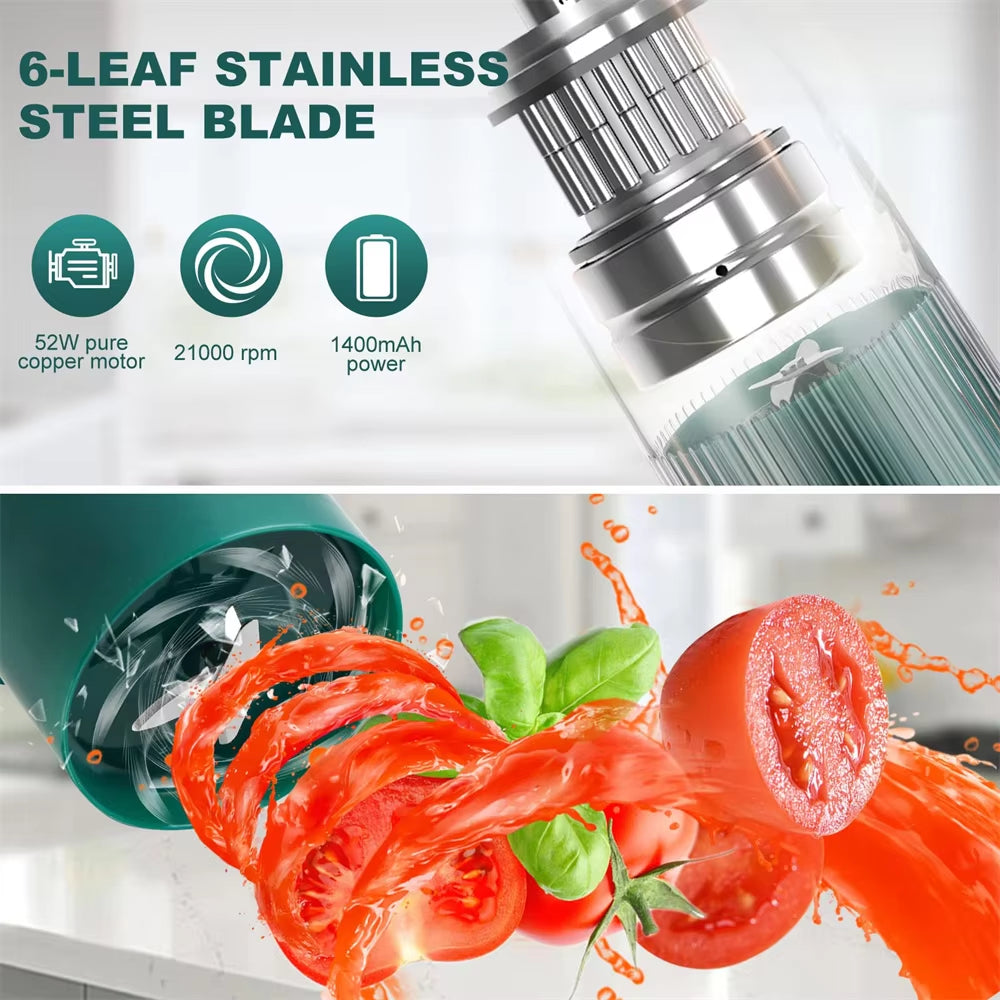 Portable Blender Bottle Fresh Juicer Blender Rechargeable Mixer Smoothie Blender Electric Orange Fruit Juice Extractor Machine